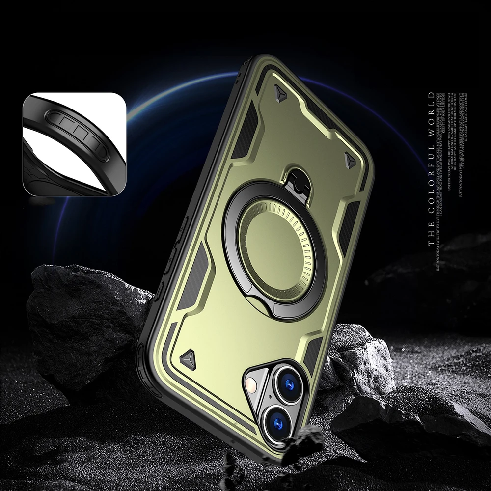 Hurtel Hybrid Armor Trendy MagSafe Apple iPhone 16 Plus – dėklas telefonui žalios spalvos