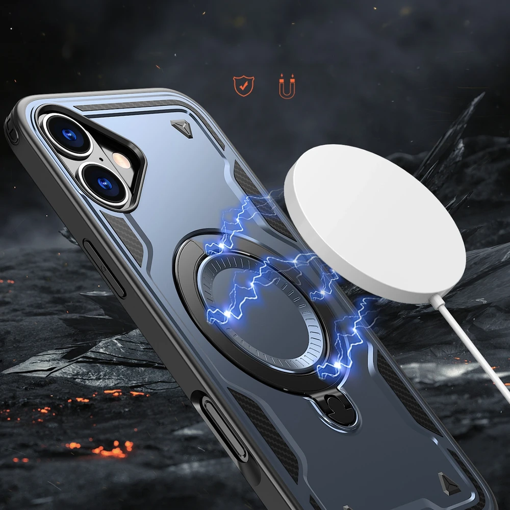 Hurtel Hybrid Armor Trendy MagSafe Apple iPhone 16 Plus – dėklas teleofnui mėlynos spalvos