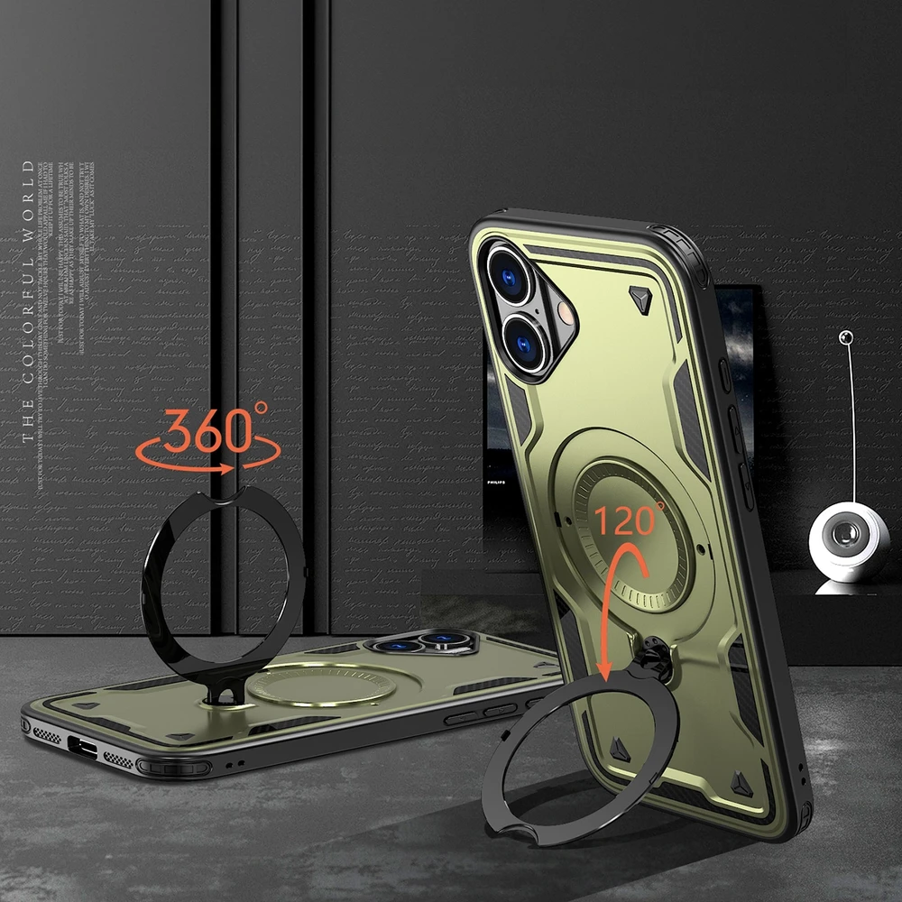 Hurtel Hybrid Armor Trendy MagSafe Apple iPhone 16 Plus – dėklas telefonui žalios spalvos
