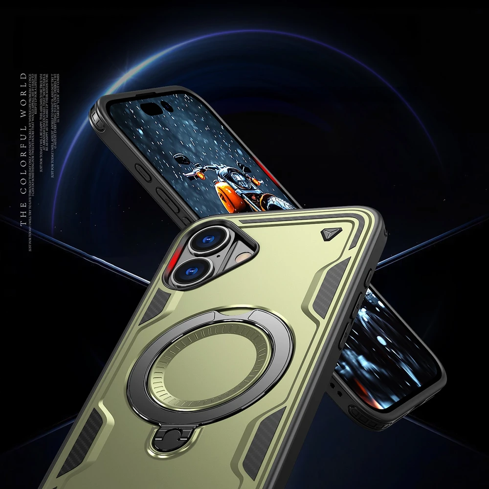 Hurtel Hybrid Armor Trendy MagSafe Apple iPhone 16 Plus – dėklas telefonui žalios spalvos