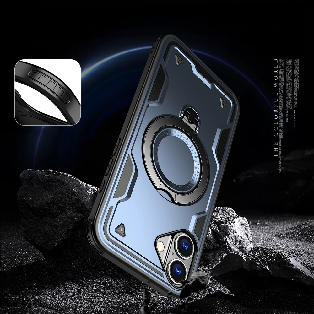 Hurtel Hybrid Armor Trendy MagSafe Apple iPhone 16 Plus – dėklas teleofnui mėlynos spalvos