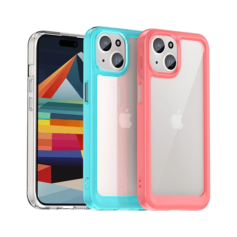 Hurtel Apple iPhone 15 Outer Space Reinforced Flexible Frame - dėklas telefonui juodos spalvos
