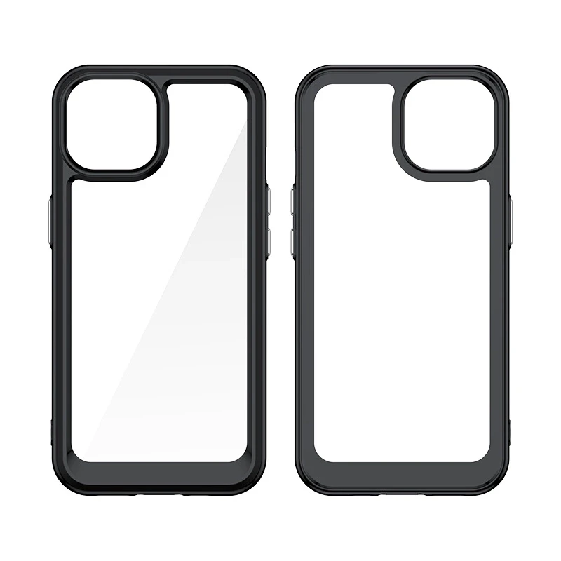 Hurtel Apple iPhone 15 Outer Space Reinforced Flexible Frame - dėklas telefonui juodos spalvos