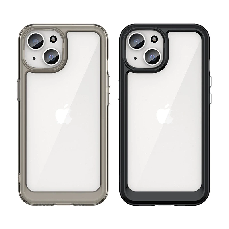 Hurtel Apple iPhone 15 Outer Space Reinforced Flexible Frame - dėklas telefonui juodos spalvos