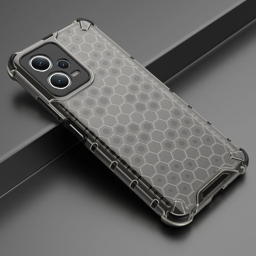 Hurtel Honeycomb Xiaomi Redmi Note 12 5G / Poco X5 5G armored hybrid dėklas telefonui juodos spalvos