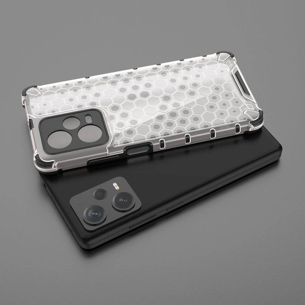 Hurtel Honeycomb Xiaomi Redmi Note 12 Pro+ armored hybrid dėklas telefonui juodos spalvos