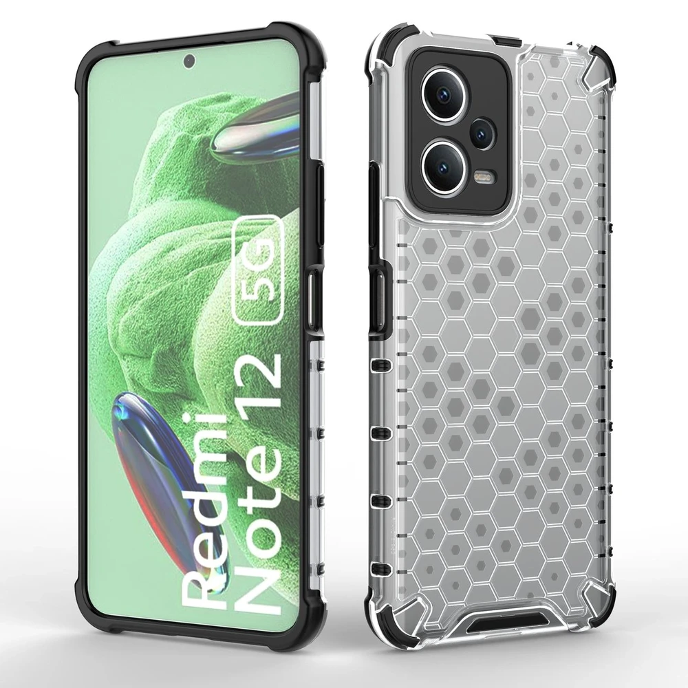 Hurtel Honeycomb Xiaomi Redmi Note 12 5G / Poco X5 5G armored hybrid dėklas telefonui juodos spalvos
