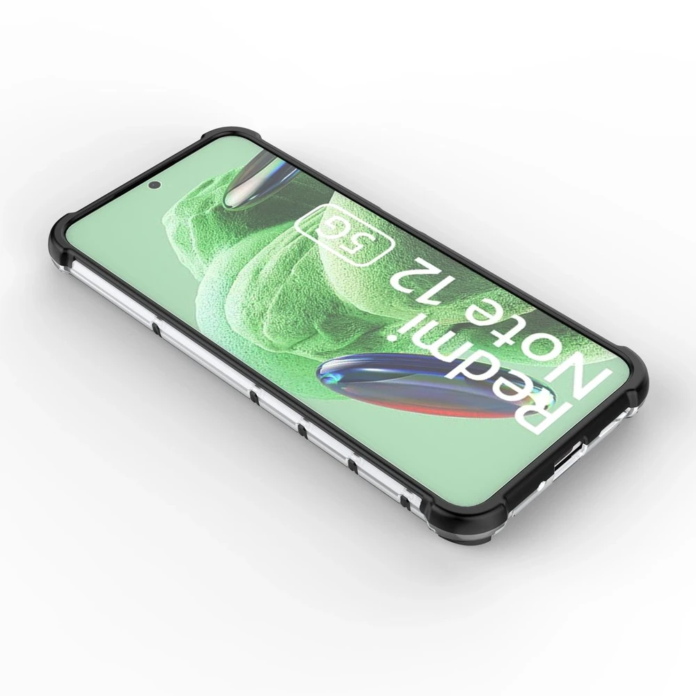 Hurtel Honeycomb Xiaomi Redmi Note 12 5G / Poco X5 5G armored hybrid dėklas telefonui juodos spalvos
