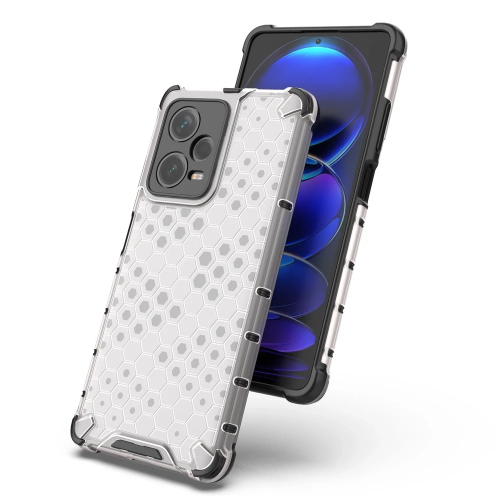 Hurtel Honeycomb Xiaomi Redmi Note 12 Pro+ armored hybrid dėklas telefonui juodos spalvos