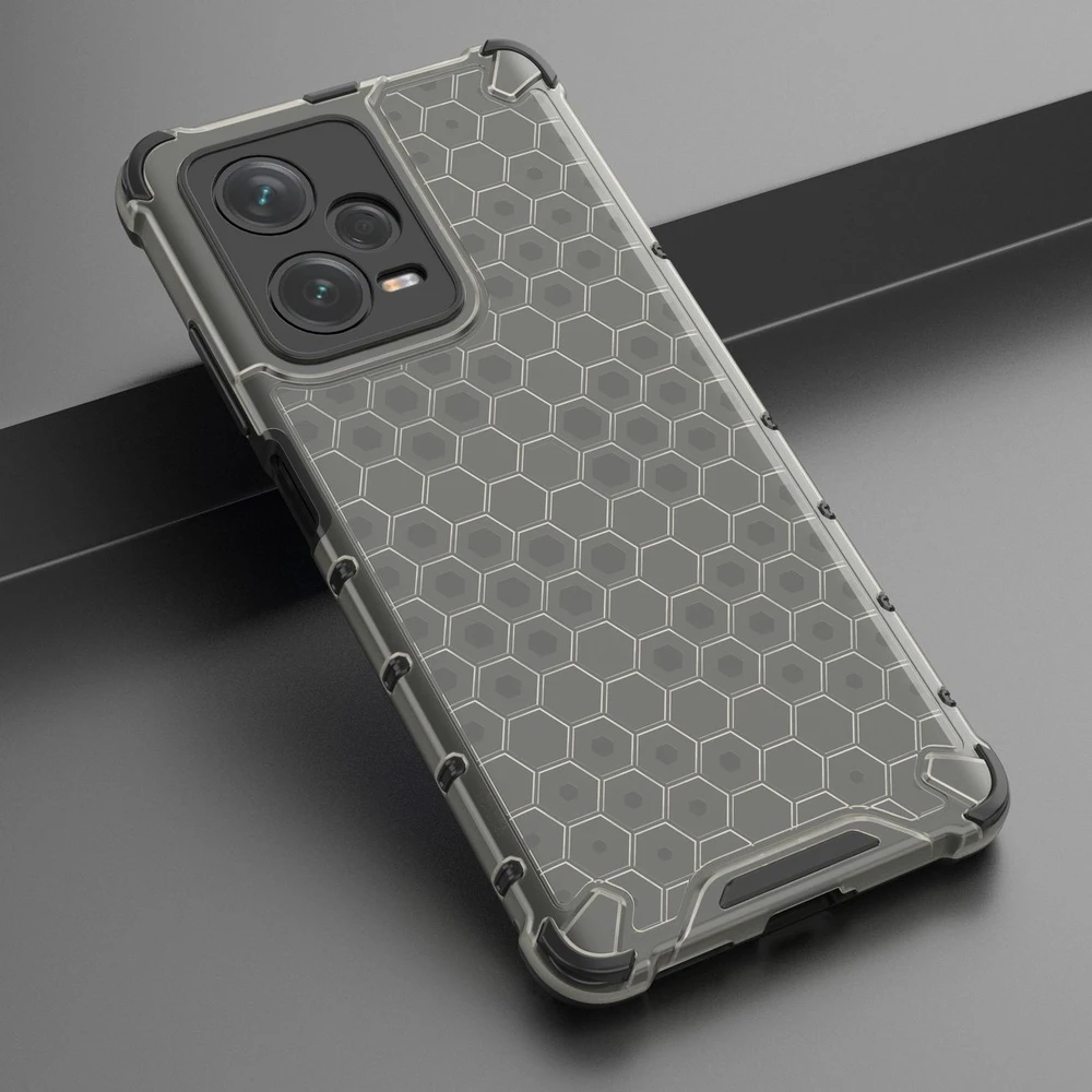 Hurtel Honeycomb Xiaomi Redmi Note 12 Pro+ armored hybrid dėklas telefonui juodos spalvos