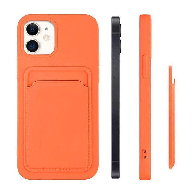Hurtel Card silikoninis Wallet Wallet With Card Slot Documents Samsung Galaxy A72 4G dėklas telefonui violetinės spalvos