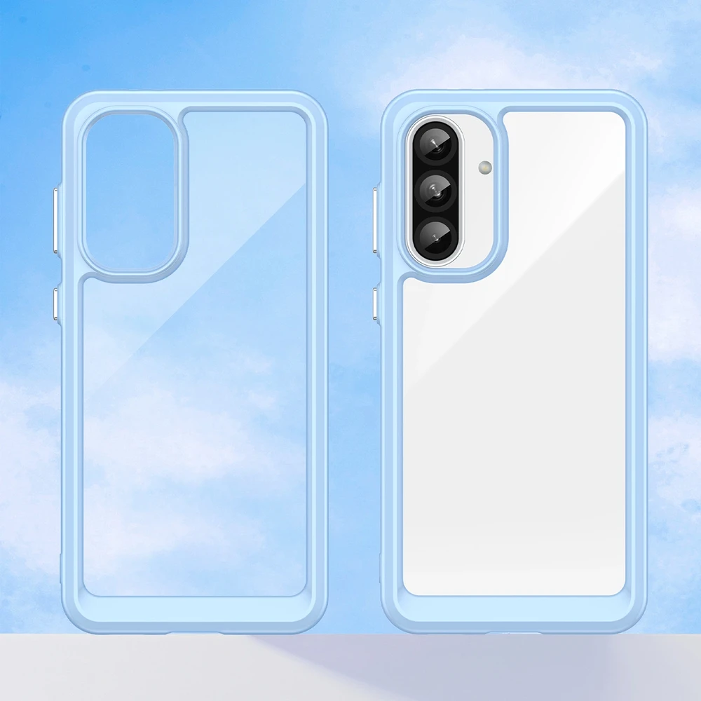 Hurtel Outer Space Samsung Galaxy A56 Cover with Flexible Frame – dėklas telefonui mėlynos spalvos