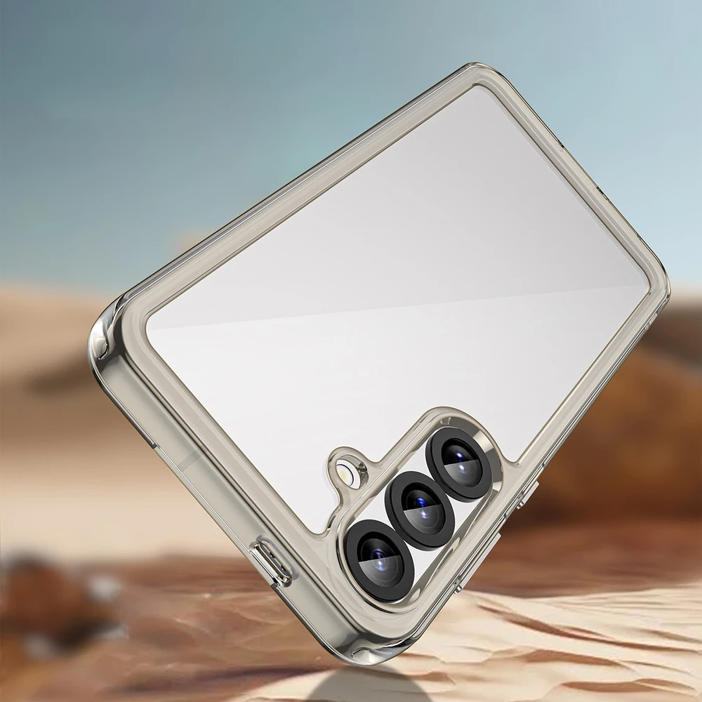 Hurtel Outer Space Samsung Galaxy A36 Cover with Flexible Frame – Semi-dėklas telefonui skaidrus, dėklas telefonui juodos spalvos
