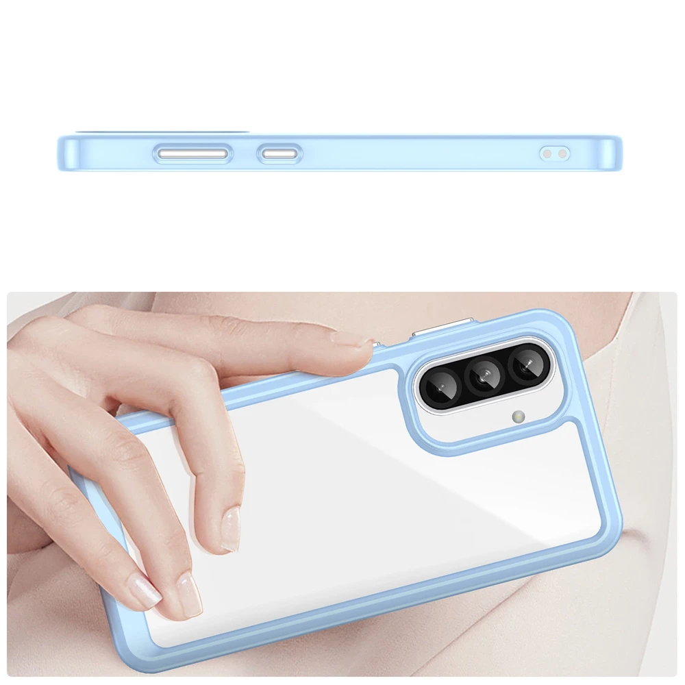 Hurtel Outer Space Samsung Galaxy A56 Cover with Flexible Frame – dėklas telefonui mėlynos spalvos
