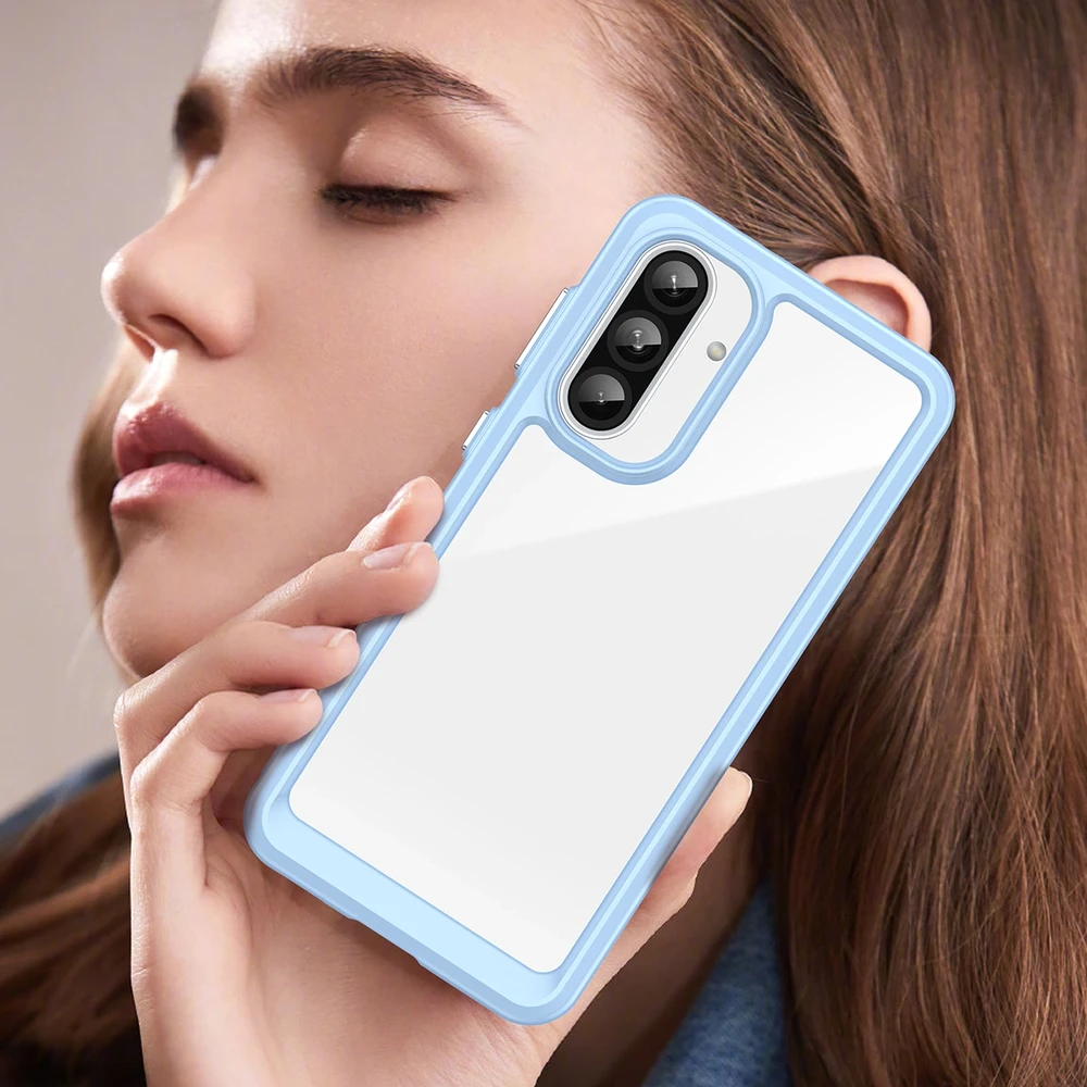 Hurtel Outer Space Samsung Galaxy A56 Cover with Flexible Frame – dėklas telefonui mėlynos spalvos
