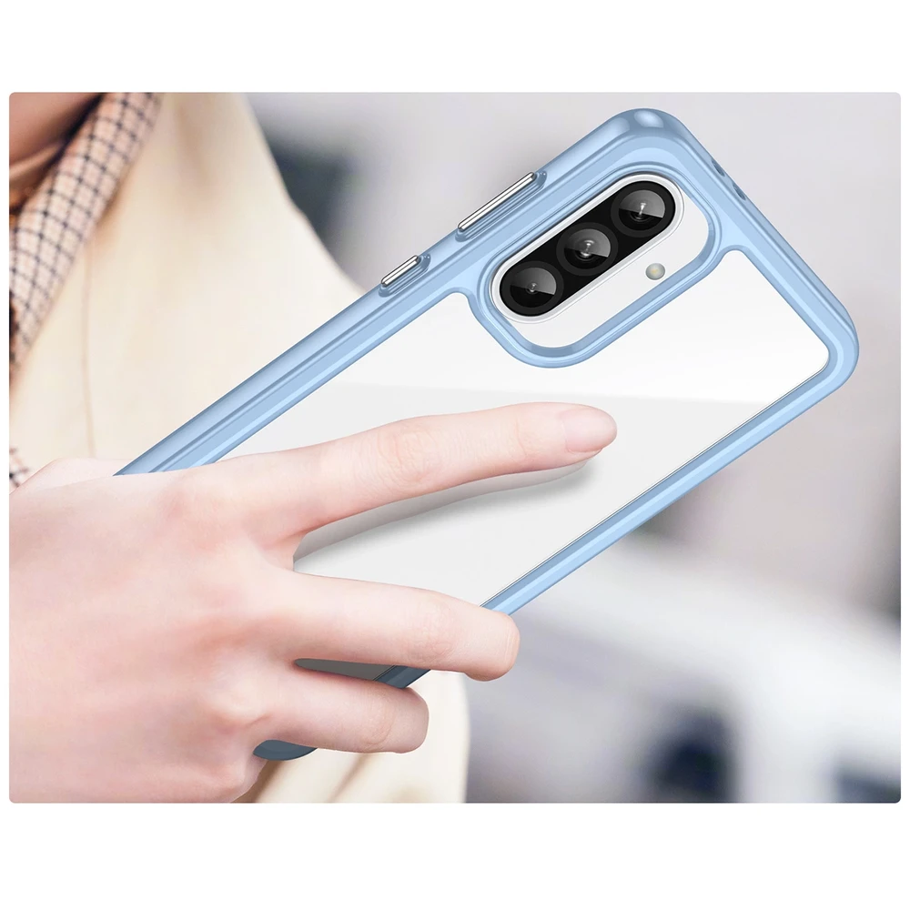 Hurtel Outer Space Samsung Galaxy A56 Cover with Flexible Frame – dėklas telefonui mėlynos spalvos