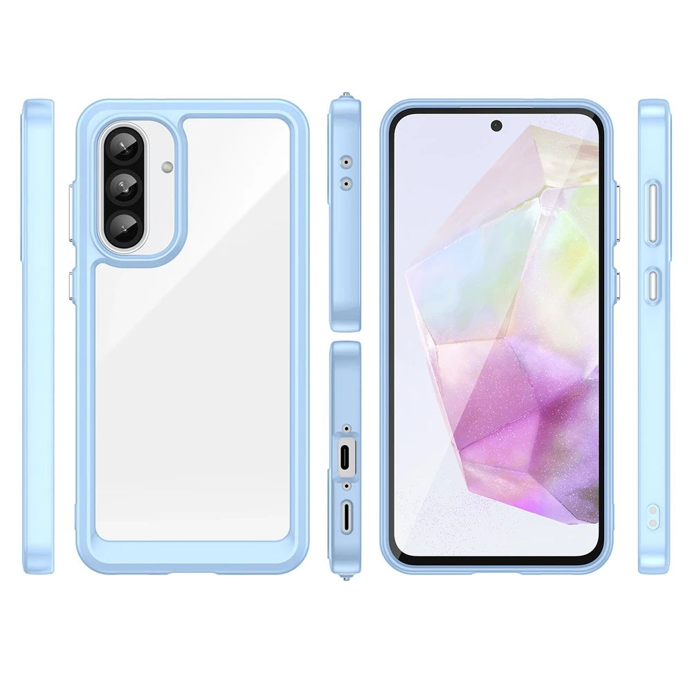 Hurtel Outer Space Samsung Galaxy A56 Cover with Flexible Frame – dėklas telefonui mėlynos spalvos