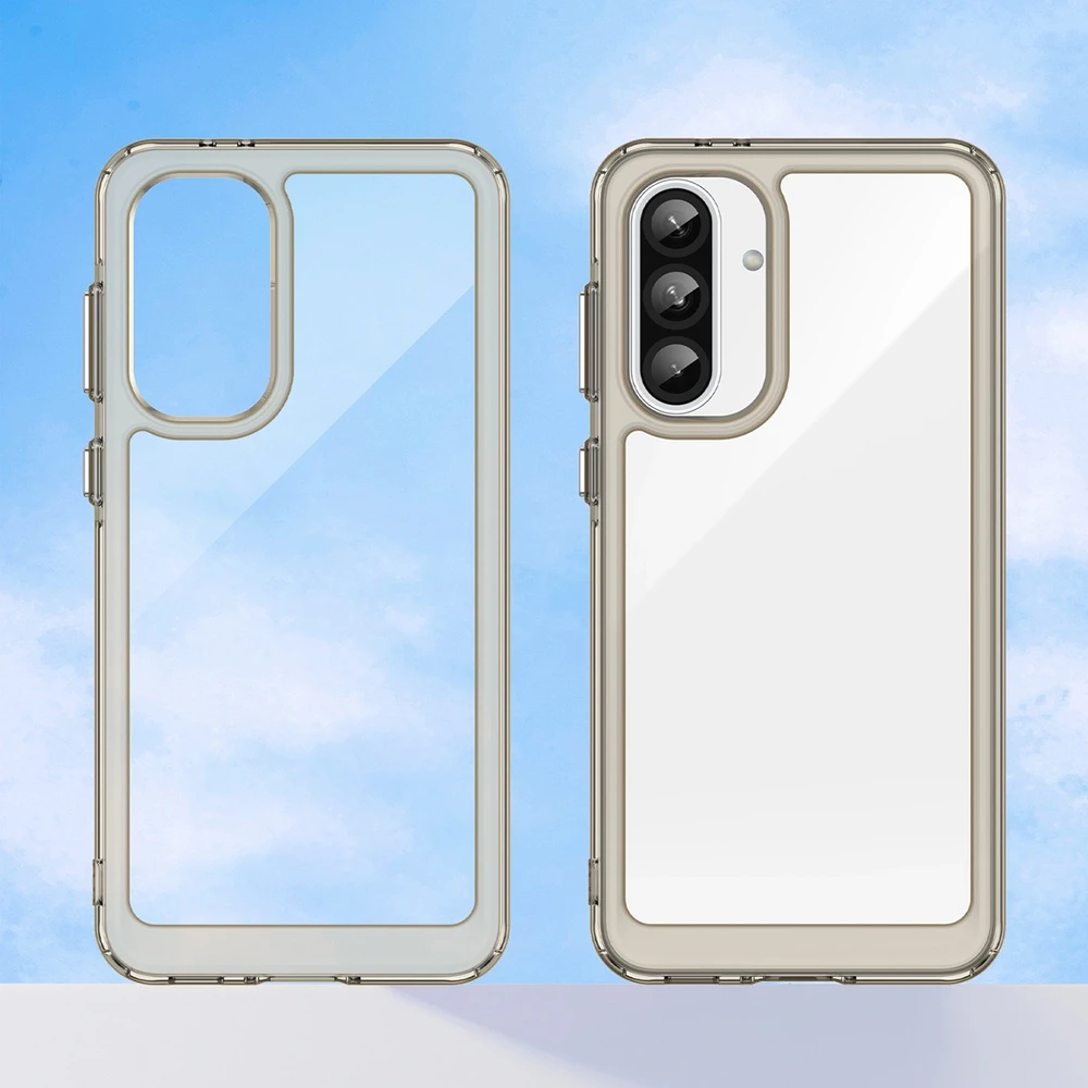 Hurtel Outer Space Samsung Galaxy A56 Cover with Flexible Frame – Semi-dėklas telefonui skaidrus, dėklas telefonui juodos spalvos