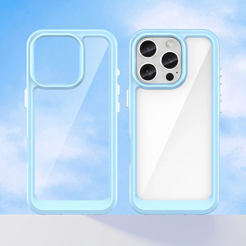 Hurtel Outer Space Gel Frame Apple iPhone 16 Pro Max – dėklas telefonui mėlynos spalvos