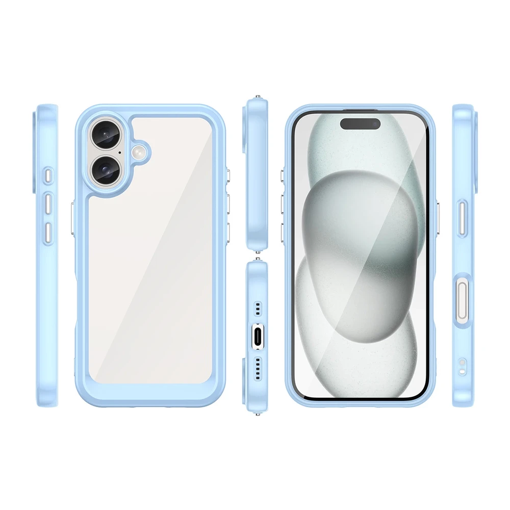Hurtel Outer Space Gel Frame Apple iPhone 16 Plus – dėklas telefonui mėlynos spalvos