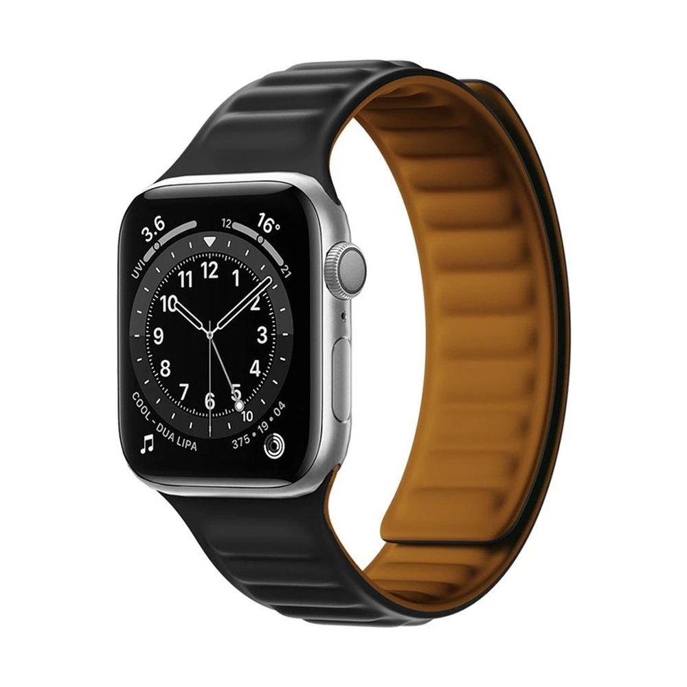 Dėklas Hurtel Magnetic apyrankė laikrodžiui Apple Watch 7/8/9 41mm Magnetic Wristband Bracelet Bracelet juodos spalvos