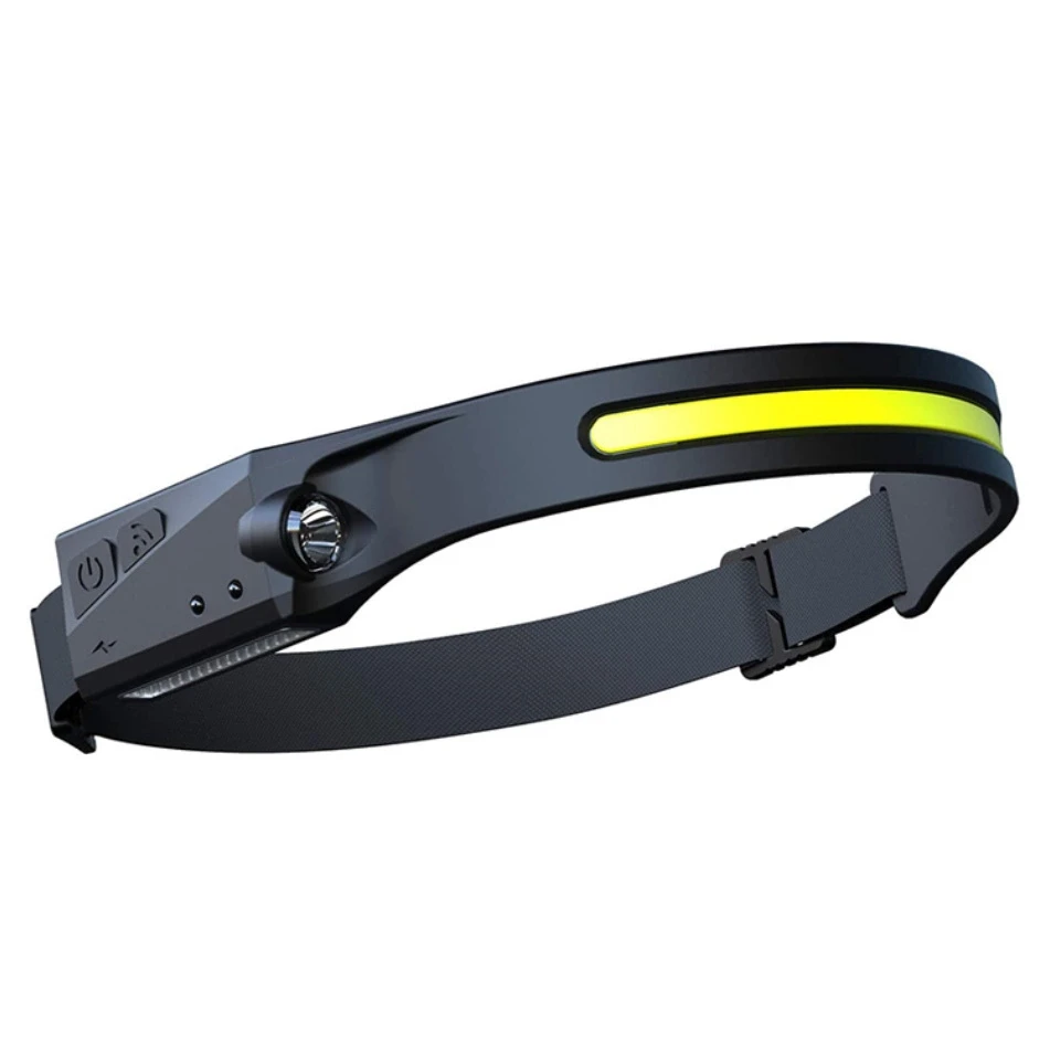Hurtel LED priekinis žibintas su IPX4 judesio jutikliu USB-C 1200 mAh - juodas