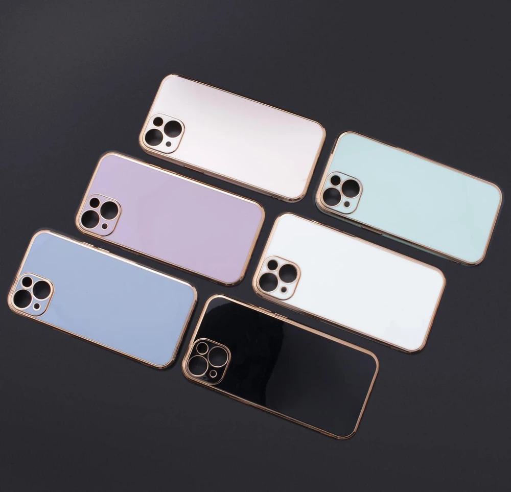 Hurtel Lighting dėklas skirtas Xiaomi Redmi Note 11, baltos spalvos su auksniu rėmeliu