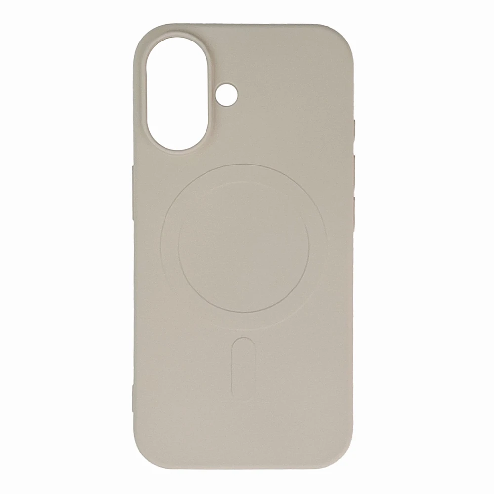 Dėklas Hurtel Liquid Silikoninis MagSafe Apple iPhone 16 – beige