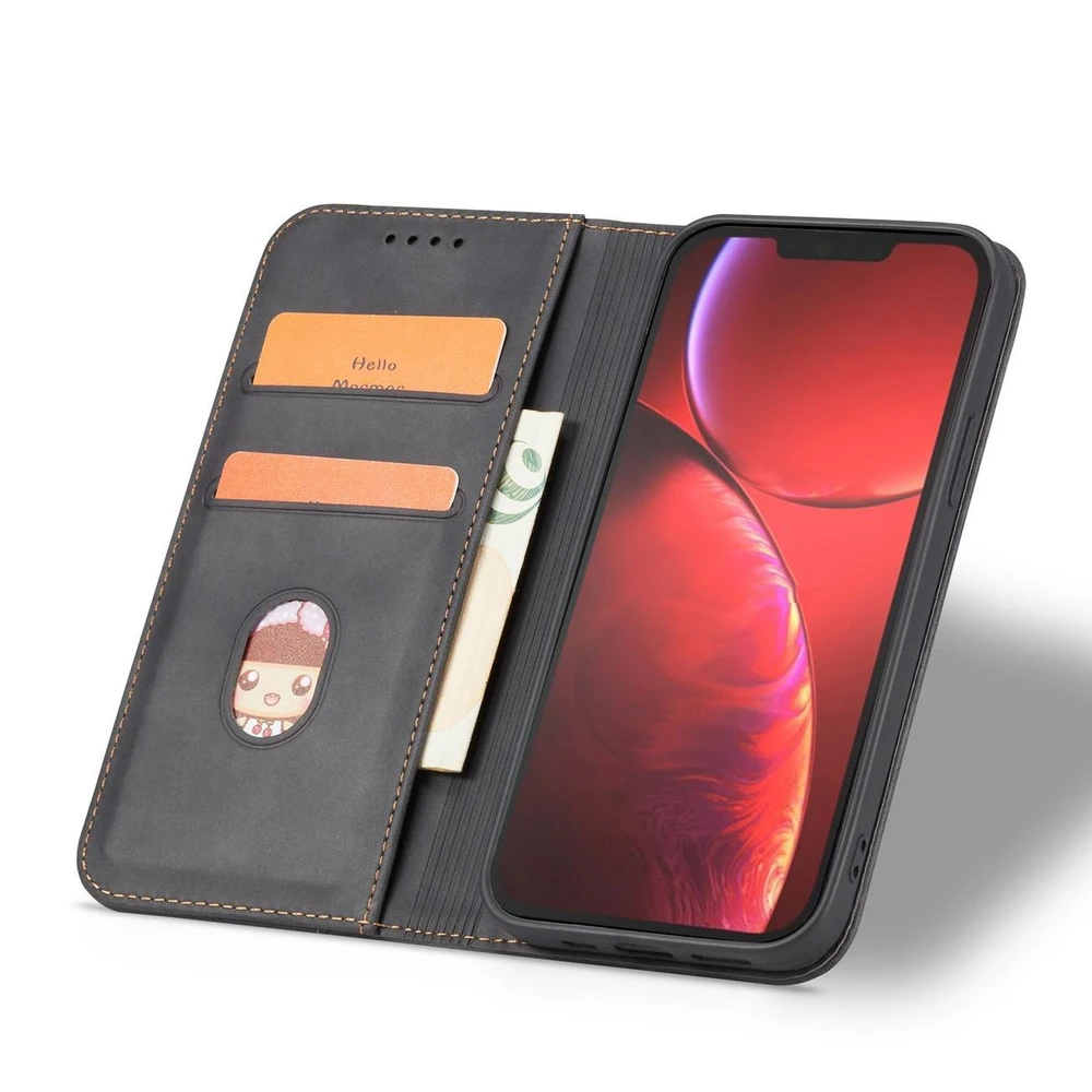 Hurtel Magnet atverčiamas dėklas skirtas iPhone 14 Pro, juodas