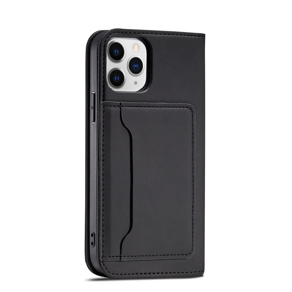 Hurtel Magnet Card dėklas skirtas iPhone 12 Pro, juodas