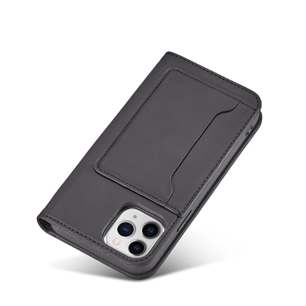 Hurtel Magnet Card dėklas skirtas iPhone 12 Pro, juodas