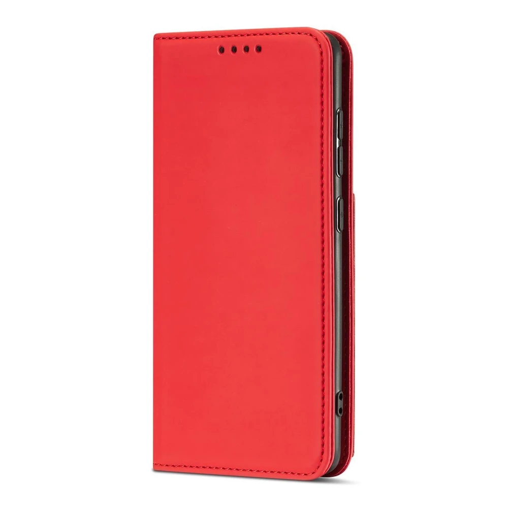 Hurtel Magnet Card dėklas skirtas Samsung Galaxy A13 5G, raudonas