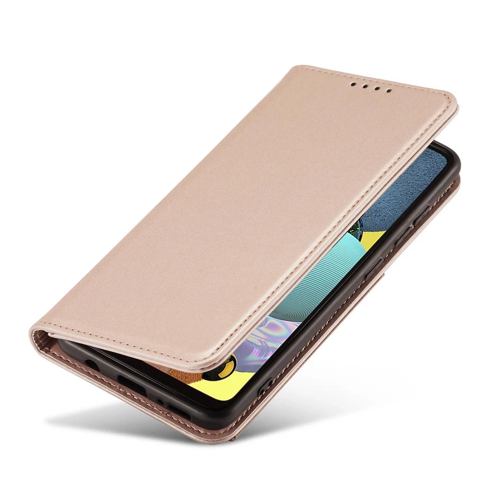 Hurtel Magnet Card dėklas skirtas Samsung Galaxy A12 5G, rožinis