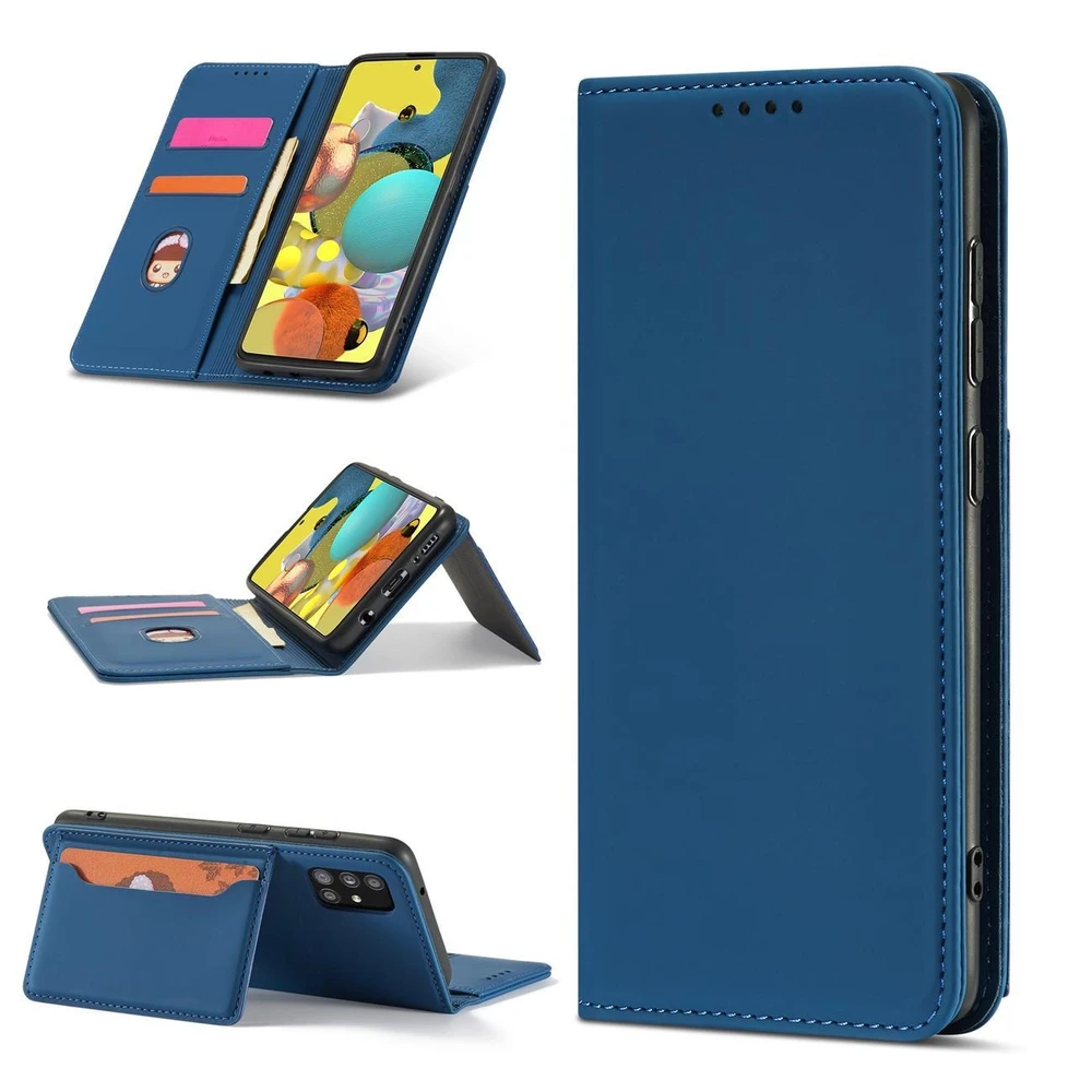 Hurtel Magnet Card dėklas skirtas Samsung Galaxy A13 5G, mėlynas