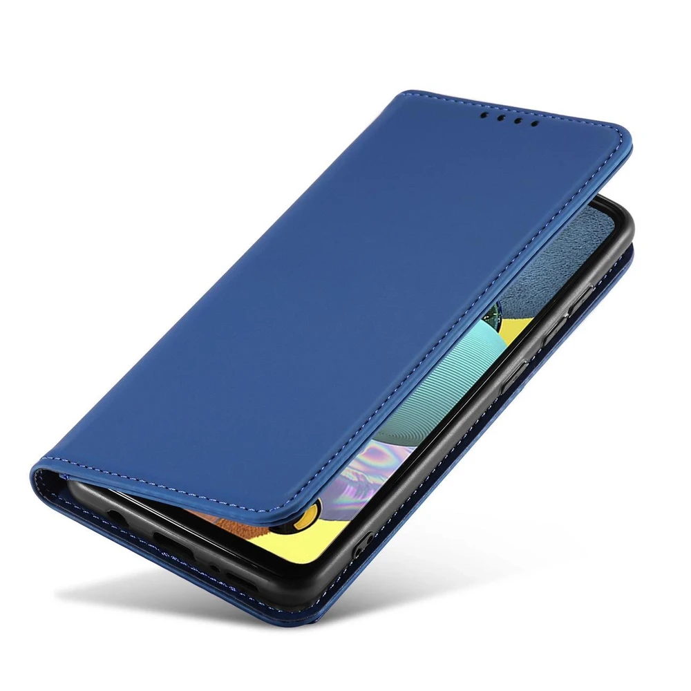 Hurtel Magnet Card dėklas skirtas Samsung Galaxy A12 5G, mėlynas