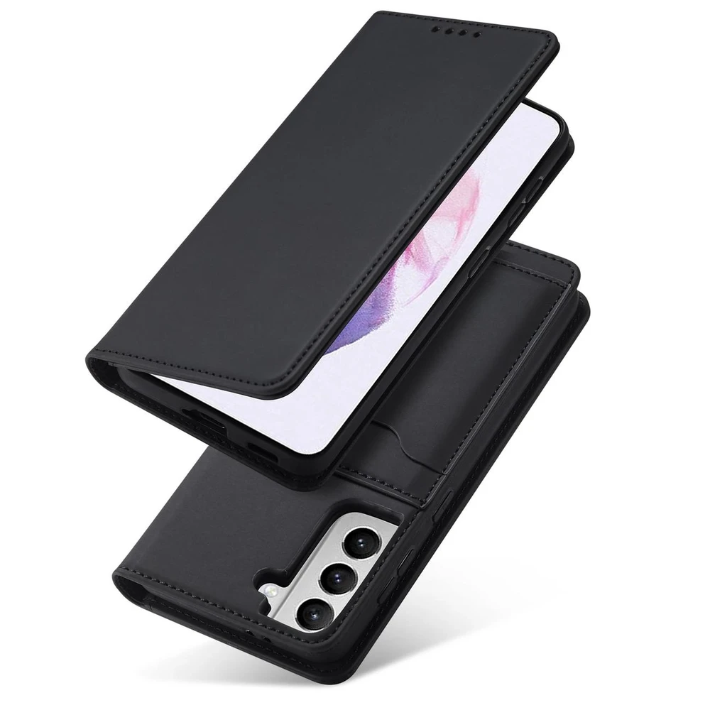Hurtel Magnet Card dėklas skirtas Samsung Galaxy S22 + (S22 Plus), juodas