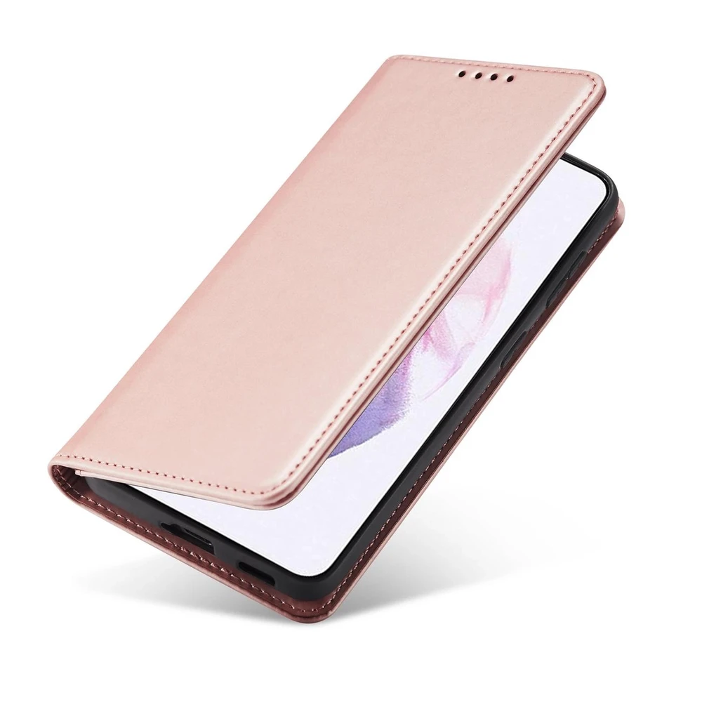 Hurtel Magnet Card dėklas skirtas Samsung Galaxy S22 + (S22 Plus), rožinis