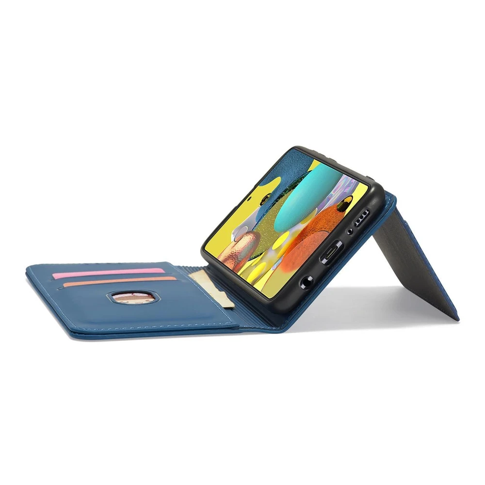 Hurtel Magnet Card dėklas skirtas Samsung Galaxy A12 5G, mėlynas