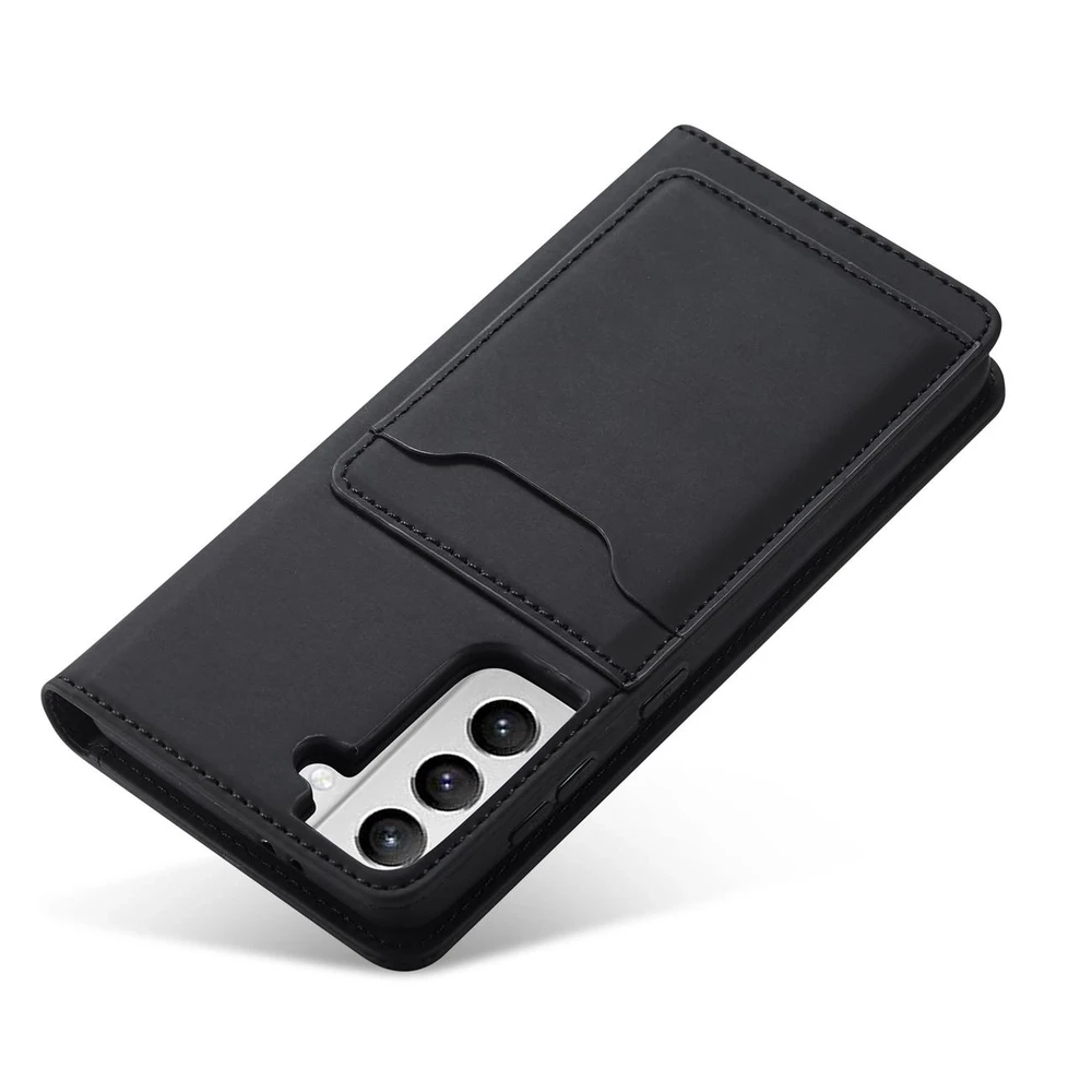 Hurtel Magnet Card dėklas skirtas Samsung Galaxy S22 + (S22 Plus), juodas