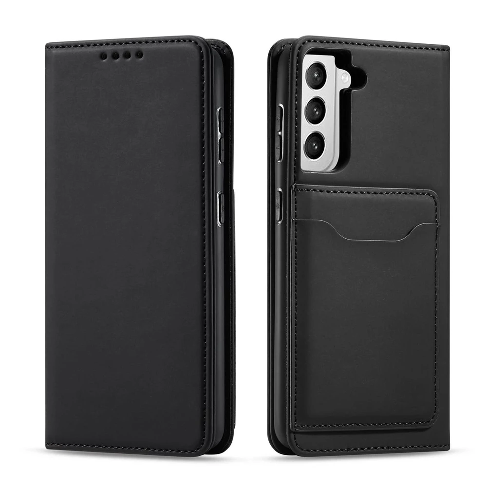 Hurtel Magnet Card dėklas skirtas Samsung Galaxy S22 + (S22 Plus), juodas