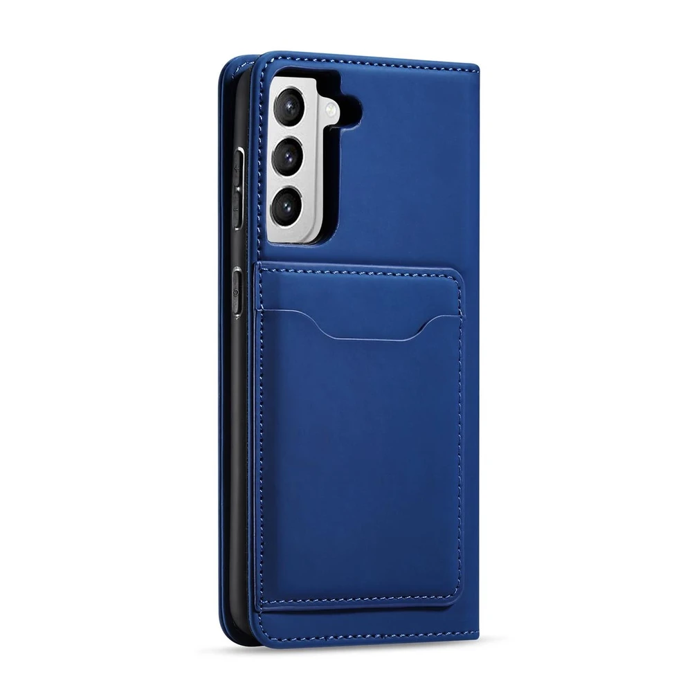 Hurtel Magnet Card dėklas skirtas Samsung Galaxy S22 + (S22 Plus), mėlynas