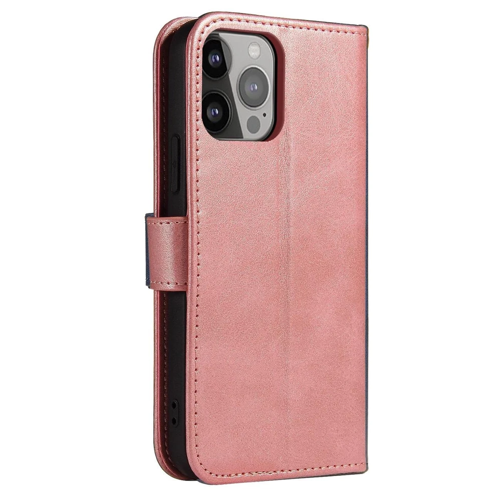 Hurtel Magnet dėklas case Samsung Galaxy S23+ flip cover wallet stand dėklas telefonui rožinės spalvos