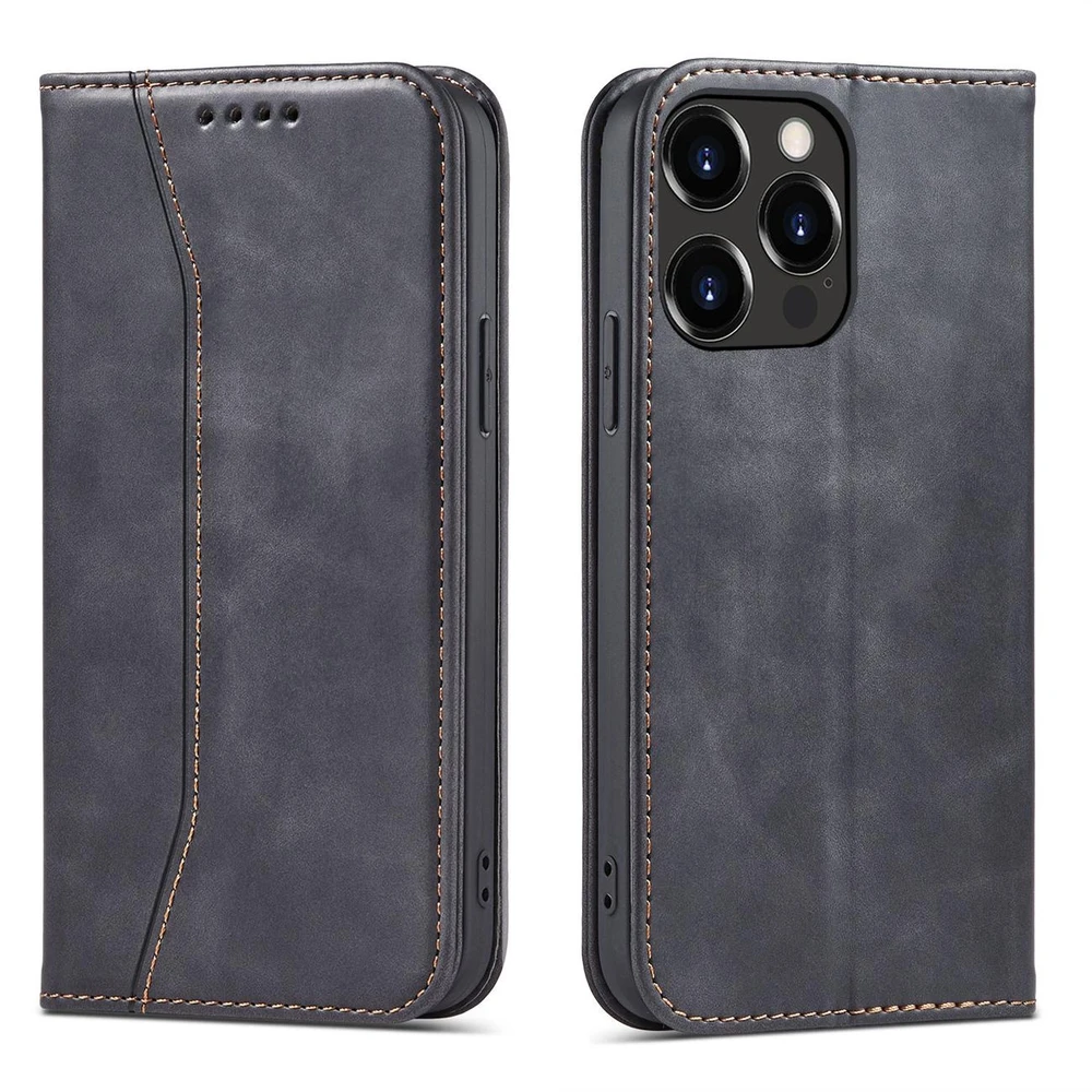 Hurtel Magnet Fancy dėklas, skirtas iPhone 13 Pro Max, juodas