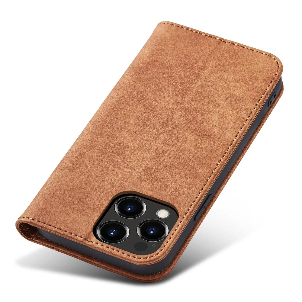 Hurtel Magnet Fancy dėklas, skirtas iPhone 13 Pro Max, rudas