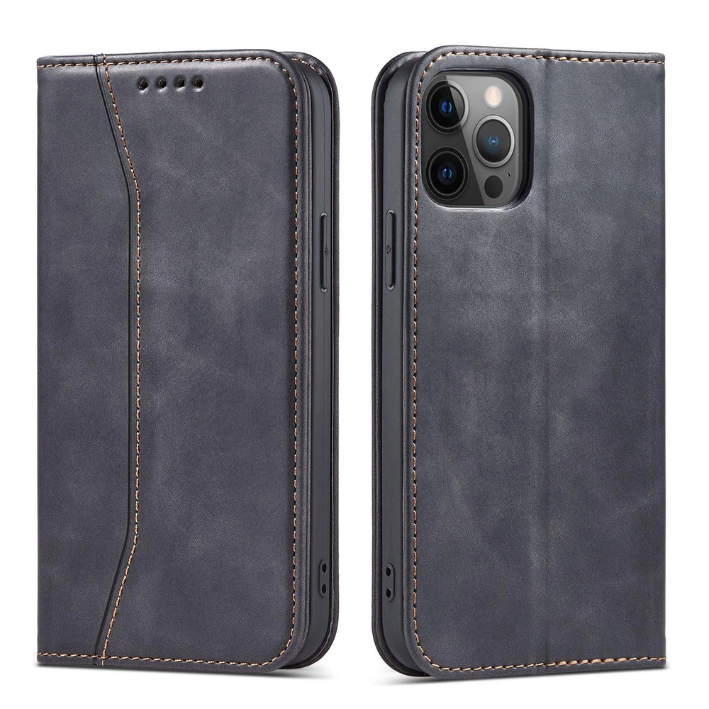 Hurtel Magnet Fancy dėklas, skirtas iPhone 12 Pro Max, juodas