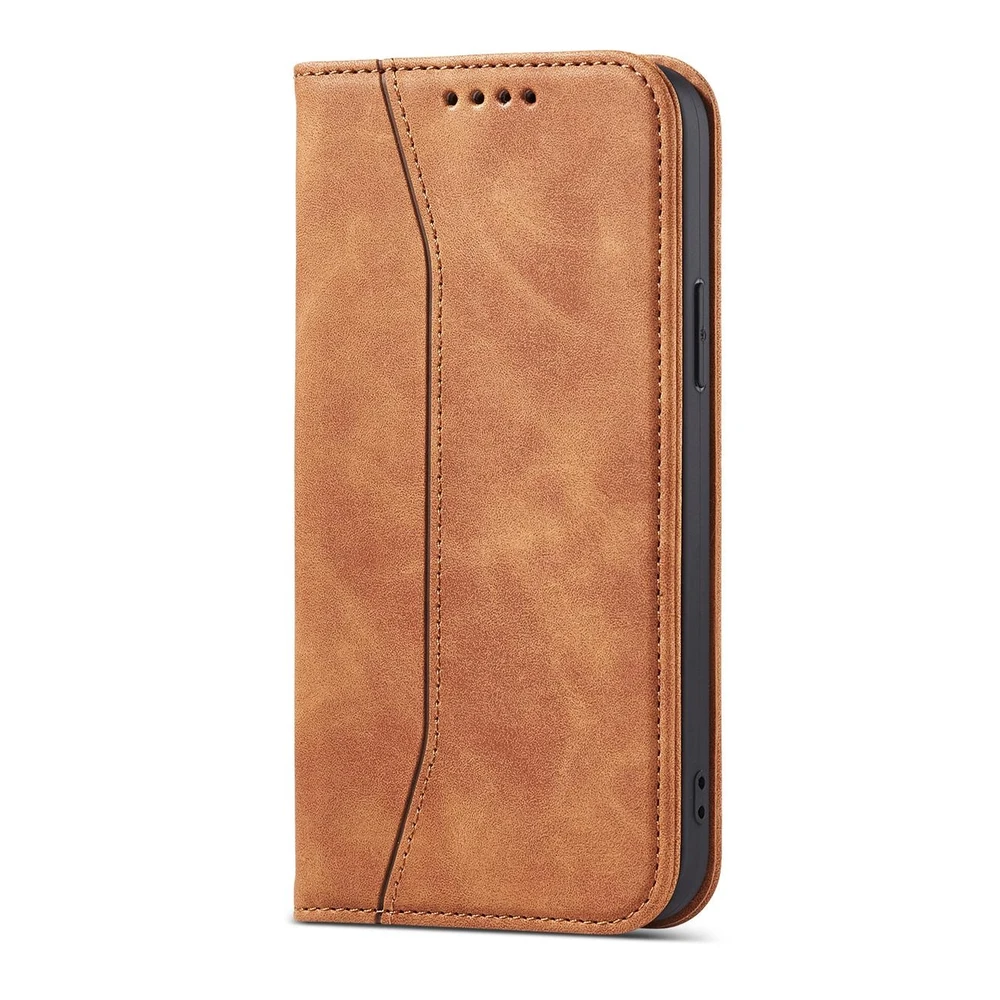 Hurtel Magnet Fancy dėklas, skirtas iPhone 13 Pro Max, rudas