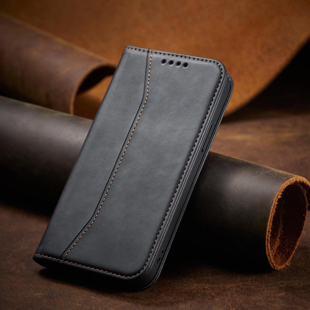 Hurtel Magnet Fancy dėklas, skirtas iPhone 12 Pro Max, juodas