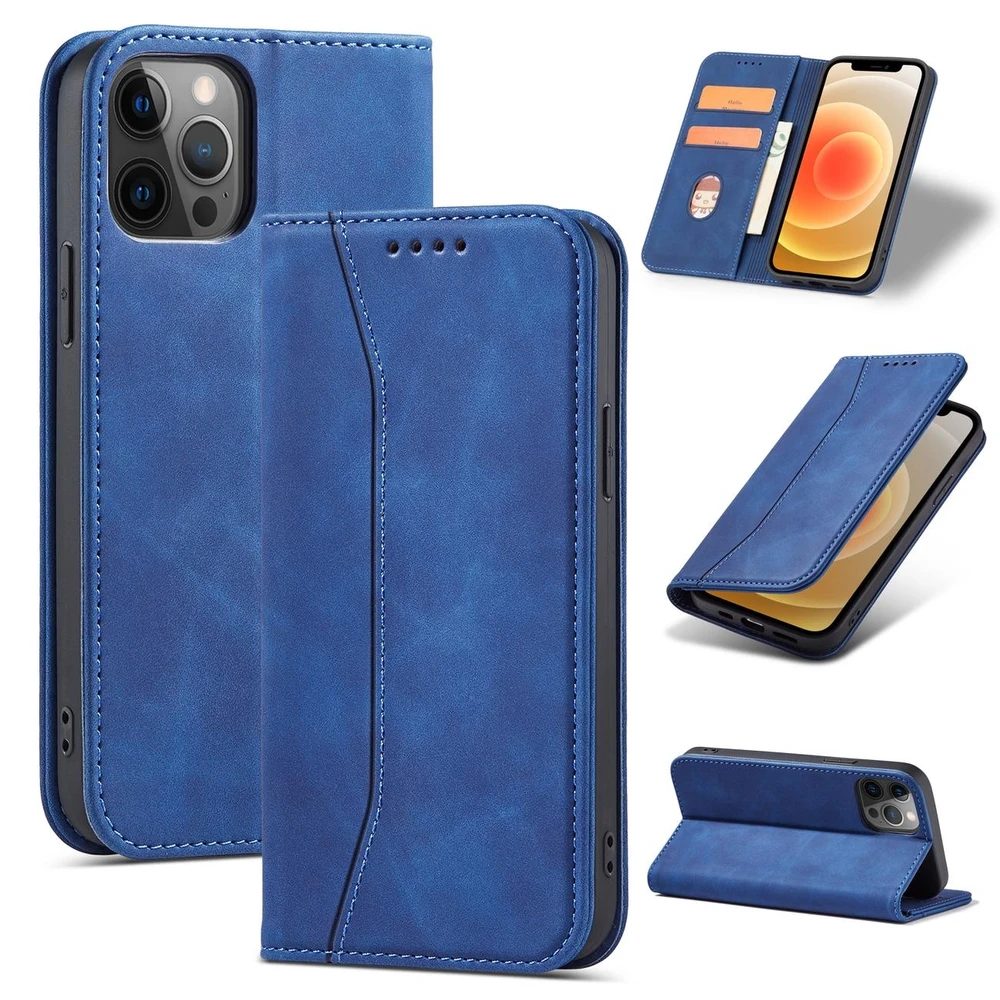 Hurtel Magnet Fancy dėklas, skirtas iPhone 12 Pro Max, mėlynas