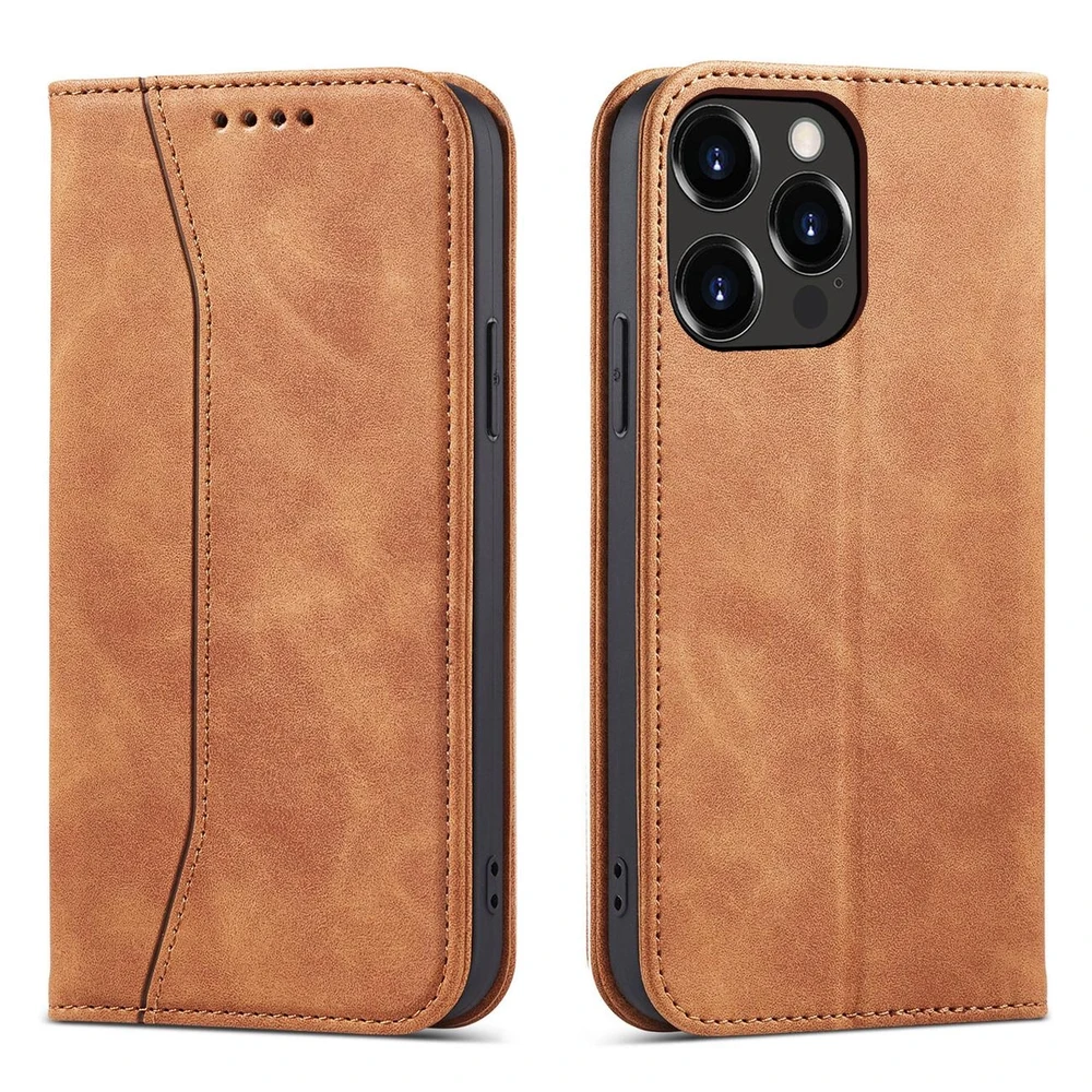 Hurtel Magnet Fancy dėklas, skirtas iPhone 13 Pro Max, rudas