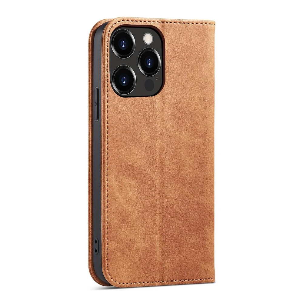 Hurtel Magnet Fancy dėklas, skirtas iPhone 13 Pro Max, rudas